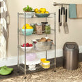 SAFAVIEH Storage Miljana 4-Tier Chrome Wire Mini Rack - 17.7 x 9.8 x 31.5 - 18Wx10Dx31H