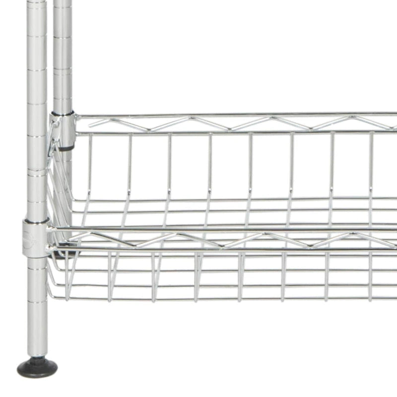 Storage 4-Tier Chrome Wire Mini Rack - 17.7 x 9.8 x 31.5 - 18Wx10Dx31H