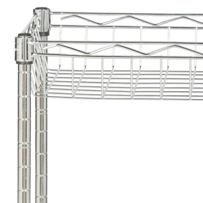 Storage 4-Tier Chrome Wire Mini Rack - 17.7 x 9.8 x 31.5 - 18Wx10Dx31H