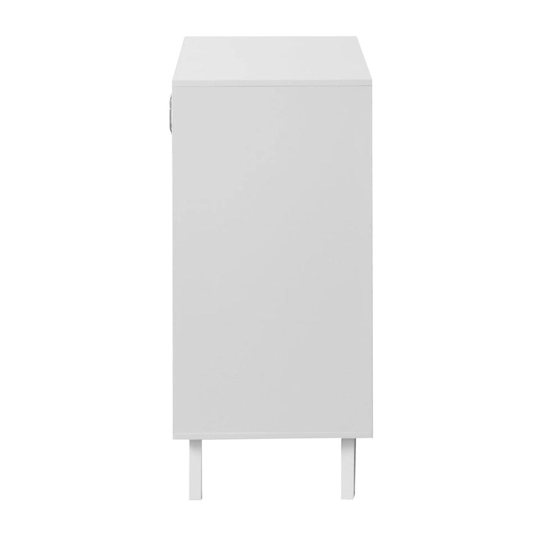 Modern Bathroom Cabinet Storage Organizer with Glass Doors and Adjustable Shelf