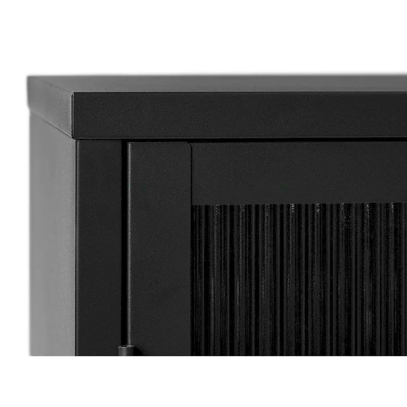 Modern Metal & Glass 3-Door Sideboard