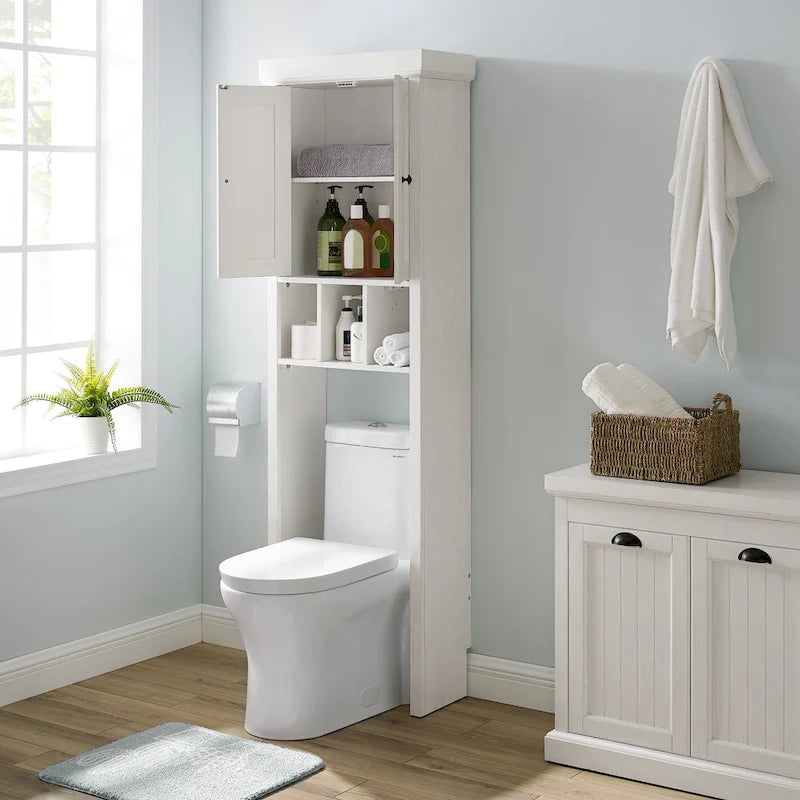 Space Saver Cabinet Distressed White