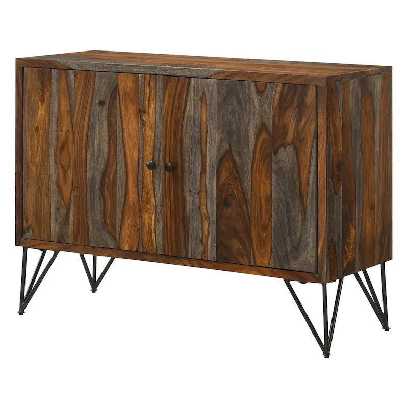 Sheesham Grey 1-Adjustable Shelf Accent Cabinet