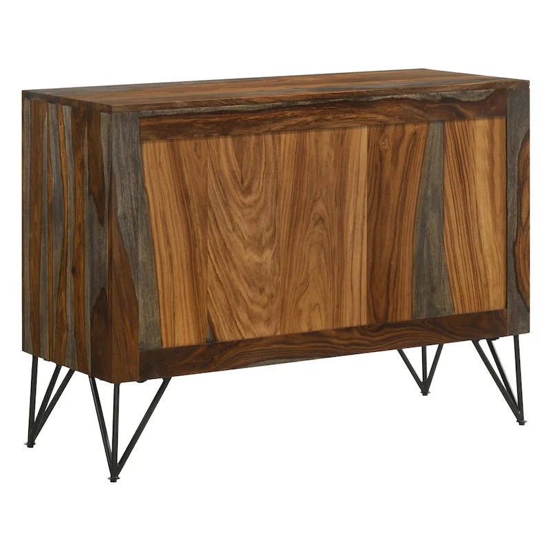Sheesham Grey 1-Adjustable Shelf Accent Cabinet