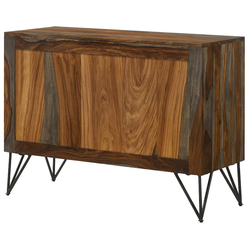 Sheesham Grey 1-Adjustable Shelf Accent Cabinet
