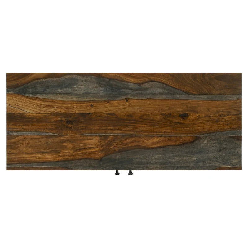 Sheesham Grey 1-Adjustable Shelf Accent Cabinet