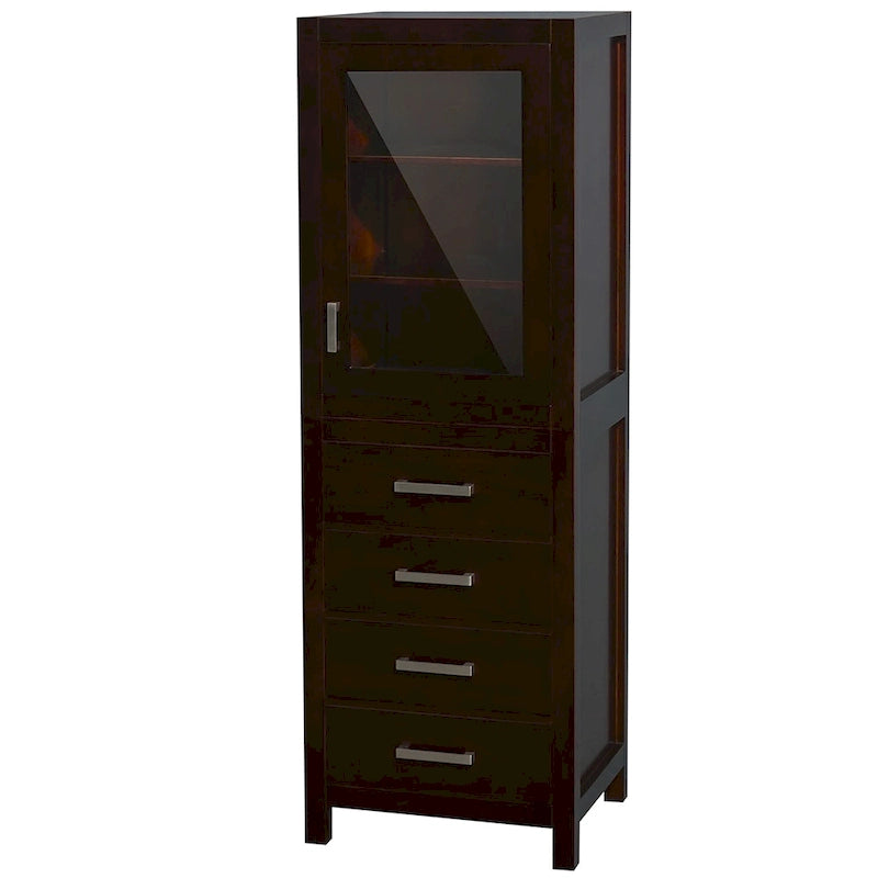Linen Tower with Door & Drawer Storage