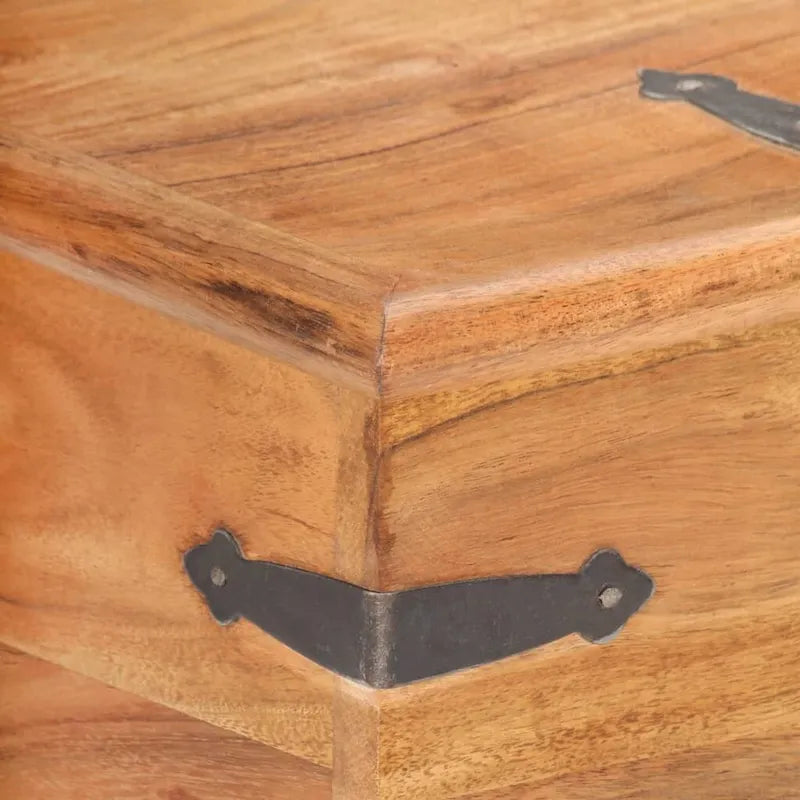 Chest 15.7x15.7x15.7 Solid Acacia Wood