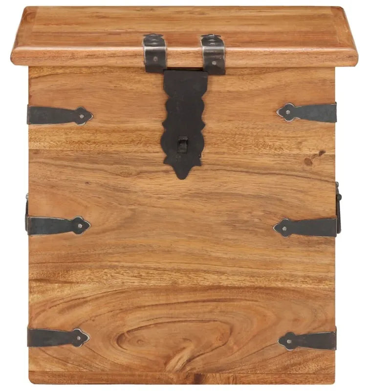 Chest 15.7x15.7x15.7 Solid Acacia Wood