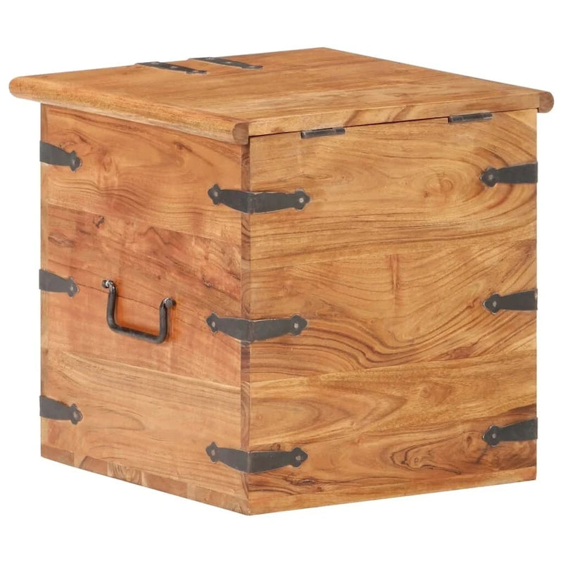Chest 15.7x15.7x15.7 Solid Acacia Wood