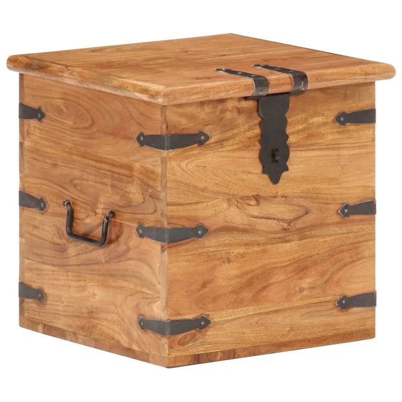 Chest 15.7x15.7x15.7 Solid Acacia Wood