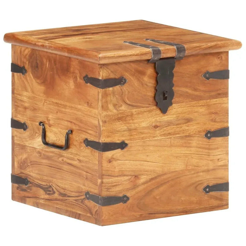 Chest 15.7x15.7x15.7 Solid Acacia Wood