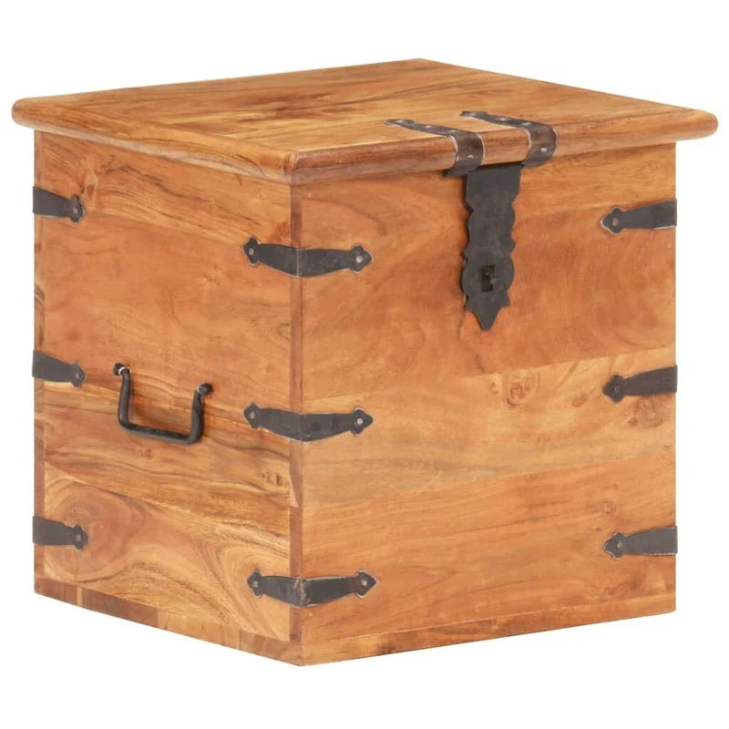 Chest 15.7x15.7x15.7 Solid Acacia Wood