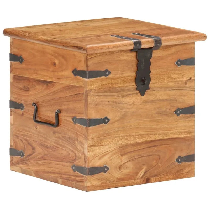 Chest 15.7x15.7x15.7 Solid Acacia Wood