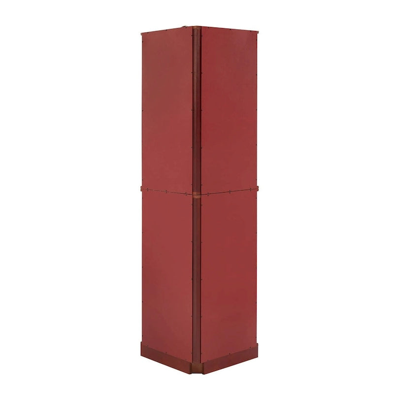 6 Shelf Corner Curio Display Cabinet with Lights, Mirrors and Adjustable Shelves