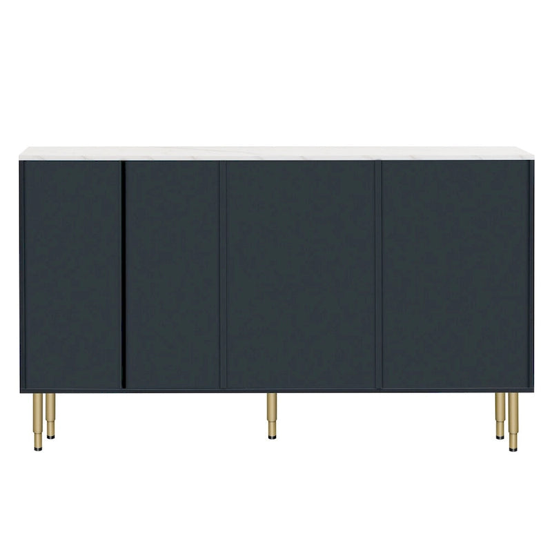 Modern Sideboard Buffet Cabinet with Glass Doors