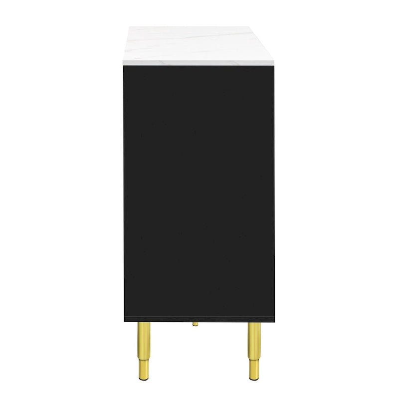 Modern Sideboard Buffet Cabinet with Glass Doors