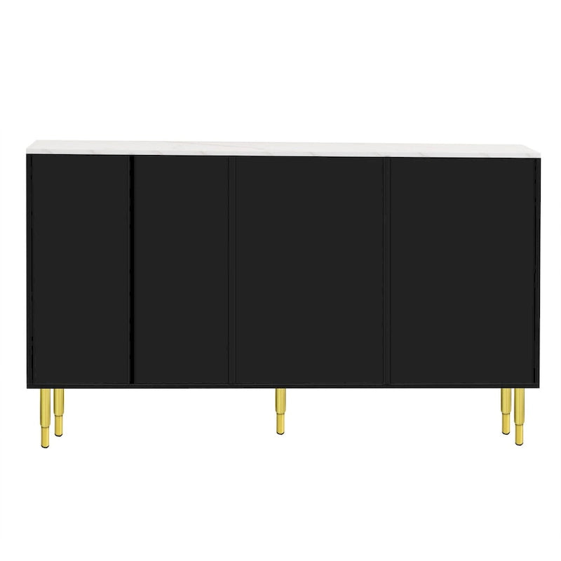 Modern Sideboard Buffet Cabinet with Glass Doors
