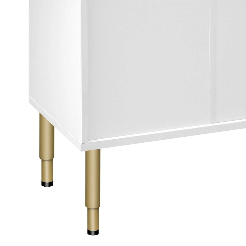 Modern Sideboard Buffet Cabinet with Glass Doors
