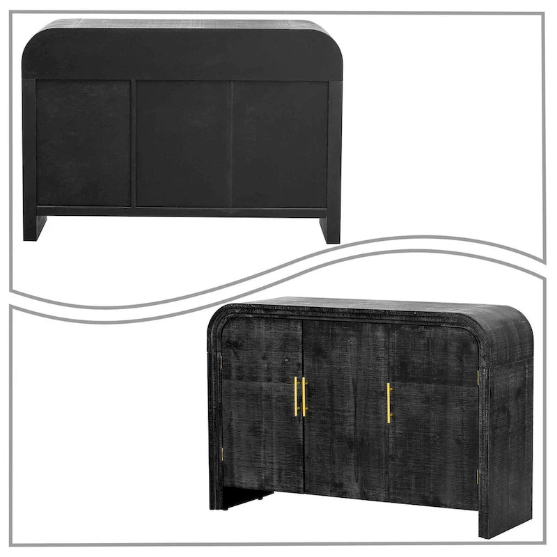 Vintage Chic Wooden Sideboard with Foot Pads