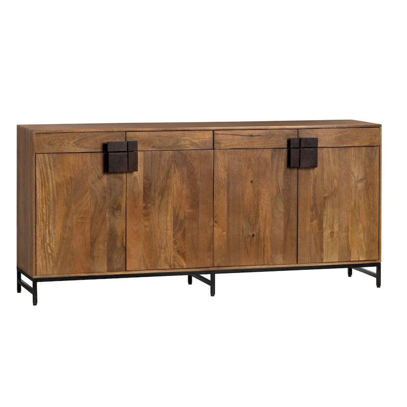 76 4-Drawer Sideboard, Brown