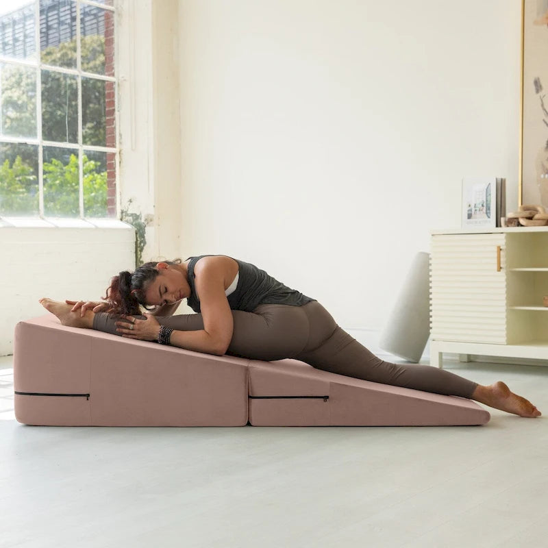 Super Ramp / Convertible Bed Bench w/ Slip Cover for Yoga & Massage, Microvelvet