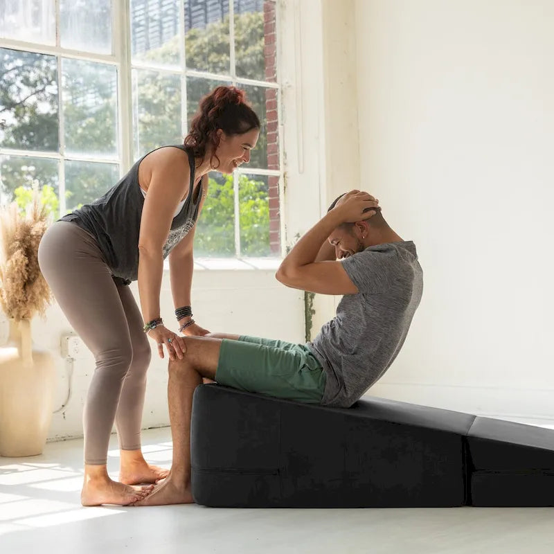 Super Ramp / Convertible Bed Bench w/ Slip Cover for Yoga & Massage, Microvelvet