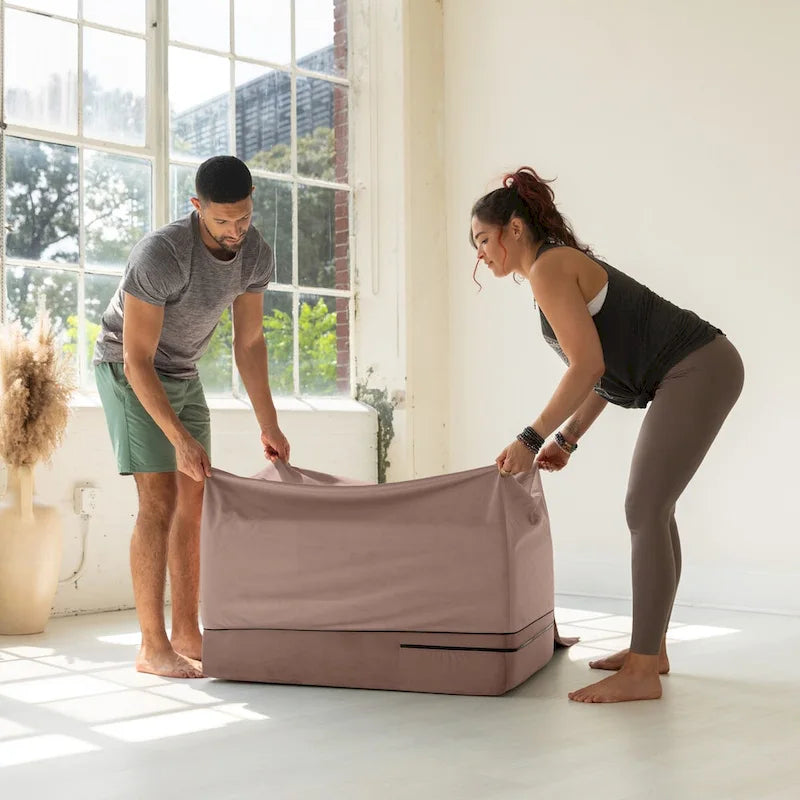 Super Ramp / Convertible Bed Bench w/ Slip Cover for Yoga & Massage, Microvelvet