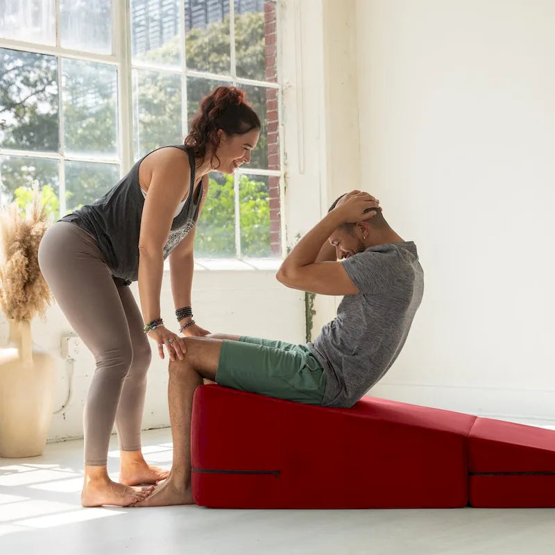 Super Ramp / Convertible Bed Bench w/ Slip Cover for Yoga & Massage, Microvelvet