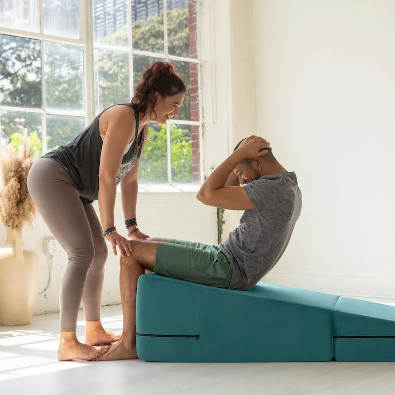 Super Ramp / Convertible Bed Bench w/ Slip Cover for Yoga & Massage, Microvelvet