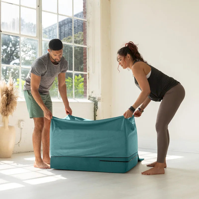 Super Ramp / Convertible Bed Bench w/ Slip Cover for Yoga & Massage, Microvelvet
