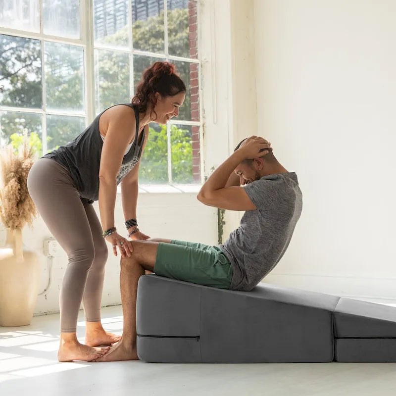 Super Ramp / Convertible Bed Bench w/ Slip Cover for Yoga & Massage, Microvelvet