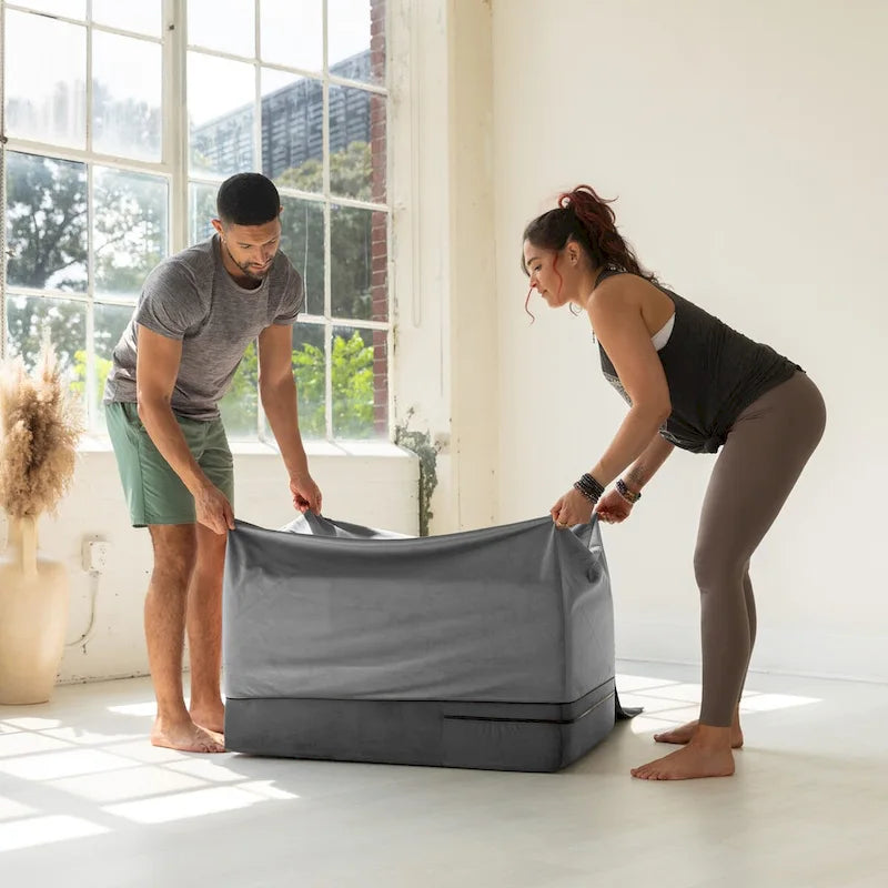 Super Ramp / Convertible Bed Bench w/ Slip Cover for Yoga & Massage, Microvelvet