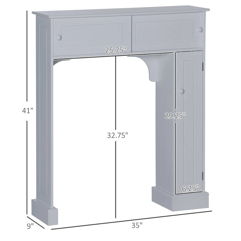 Over the Toilet Bathroom Cabinet,Toilet Rack, Space Saver, Gray