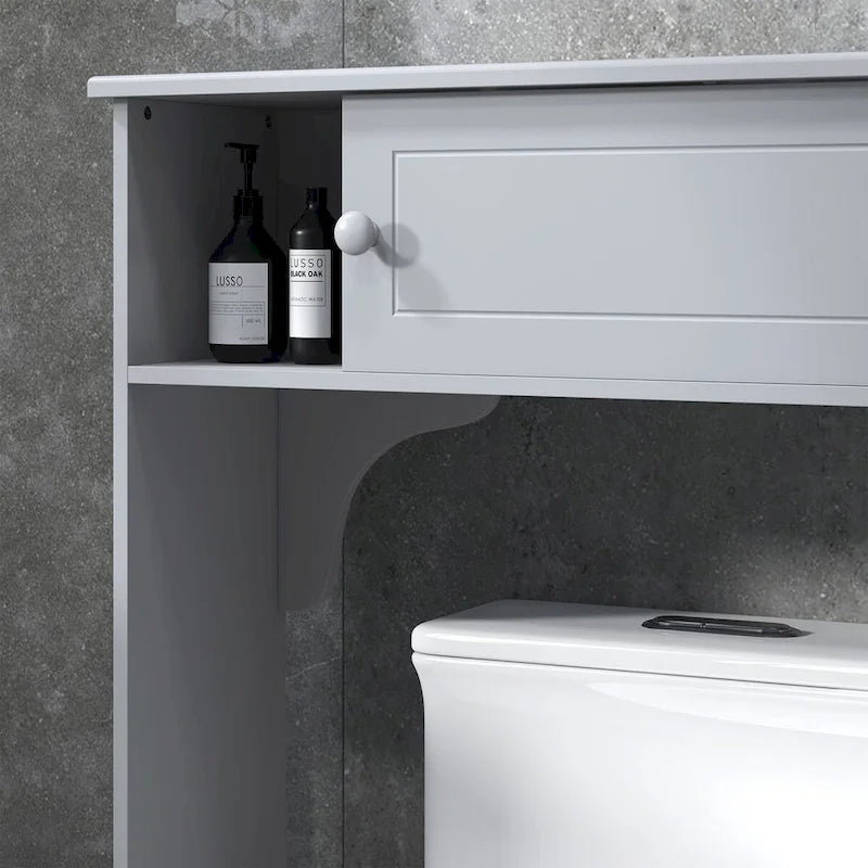 Over the Toilet Bathroom Cabinet,Toilet Rack, Space Saver, Gray