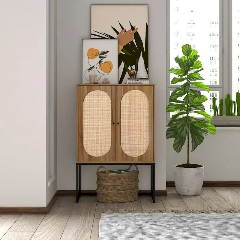 High Cabinet Free Standing Cabinet Adjustable shelf for Living Room Bedroom Hallway - 26.78 x 15.75 x 41.23H