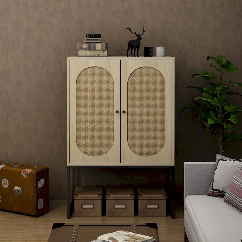 High Cabinet Free Standing Cabinet Adjustable shelf for Living Room Bedroom Hallway - 26.78 x 15.75 x 41.23H