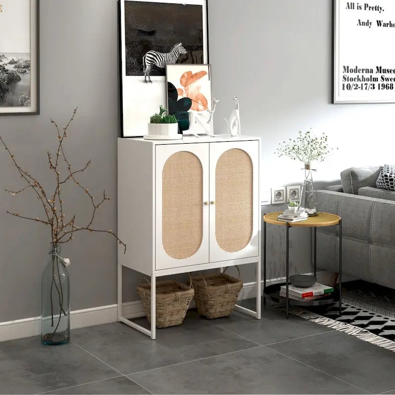 High Cabinet Free Standing Cabinet Adjustable shelf for Living Room Bedroom Hallway - 26.78 x 15.75 x 41.23H