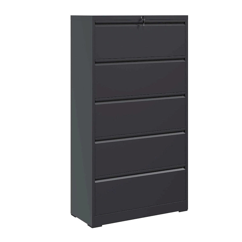 5 Drawer Metal Lateral File Cabinet,Filing Cabinet with Lock,Lockable File Cabinet for Home Office,Locking Metal File Cabinet